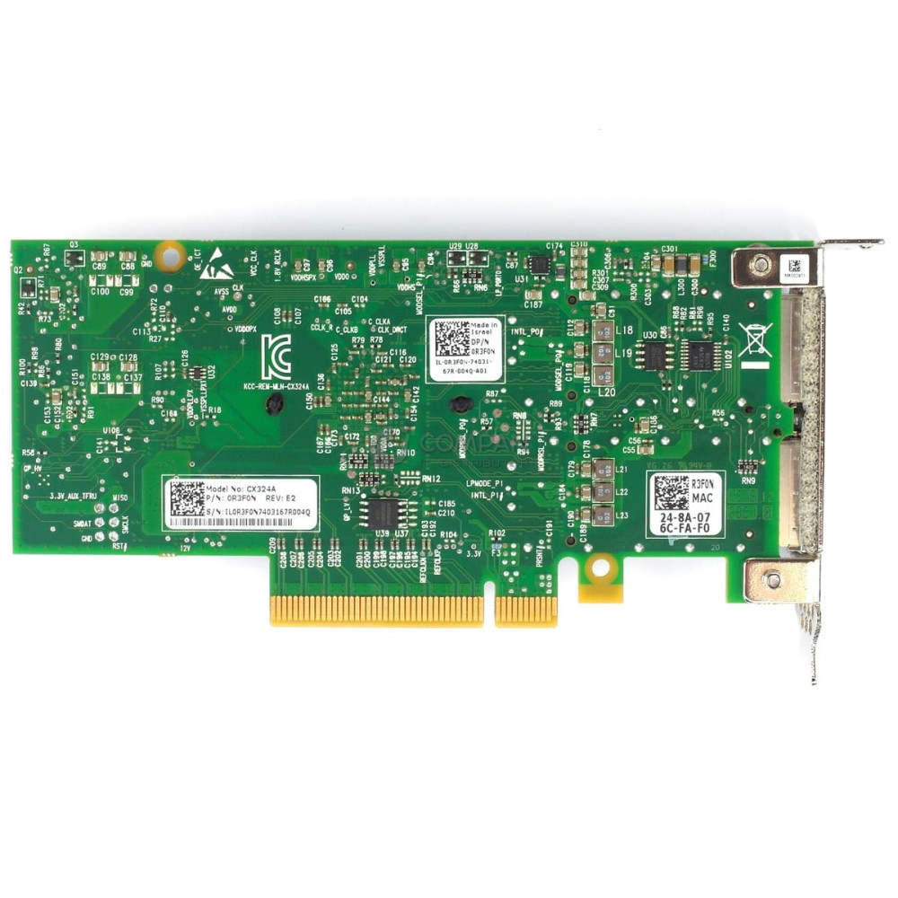 R3F0N DELL MELLANOX CX324A CONNECTX-3 DUAL PORT 40GB QSFP+ LOW PROFILE 0R3F0N LP, CX324A